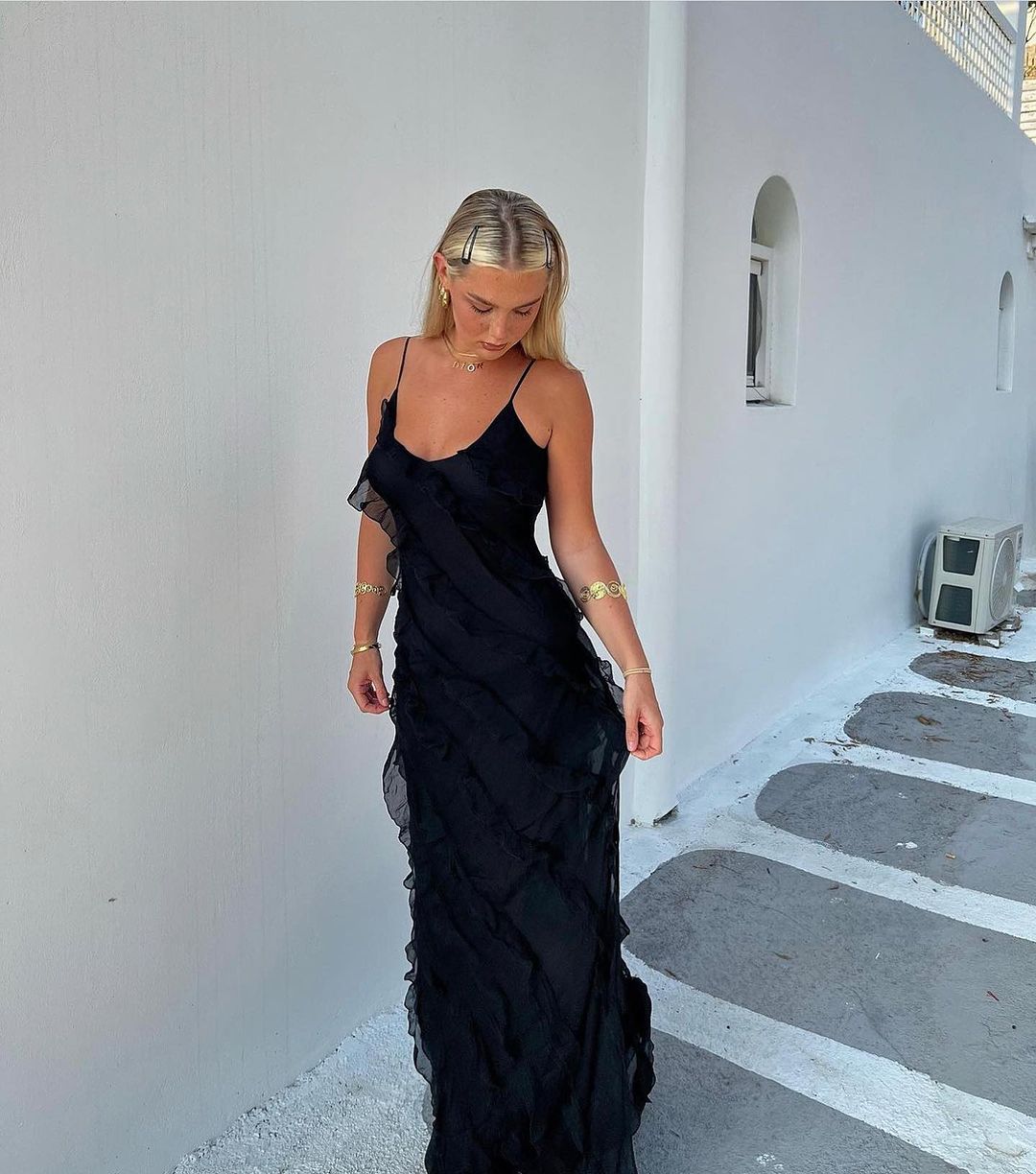 Zara - Ruffled Maxi Dress