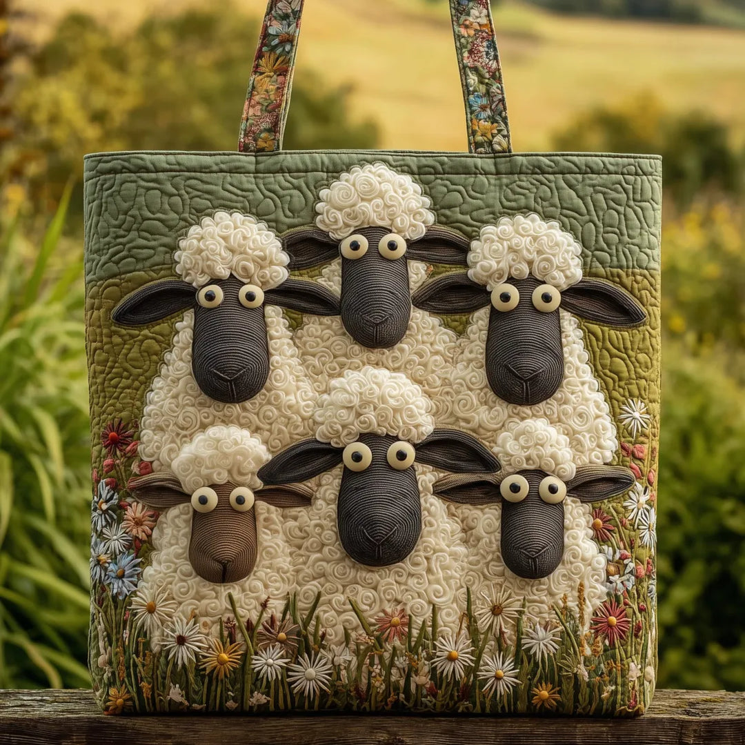 Handcrafted Tote Bag – Five Sheep