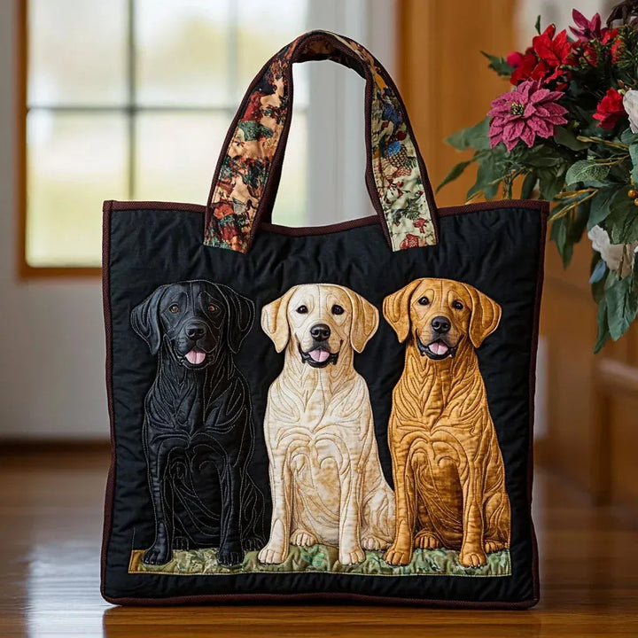 Handcrafted Tote Bag – Three Labradors
