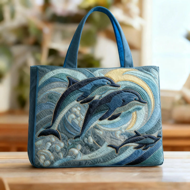 Handcrafted Tote Bag – Ocean Dolphin