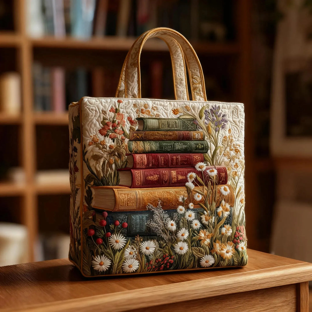 Handcrafted Quilted Tote Bag – Floral Pattern
