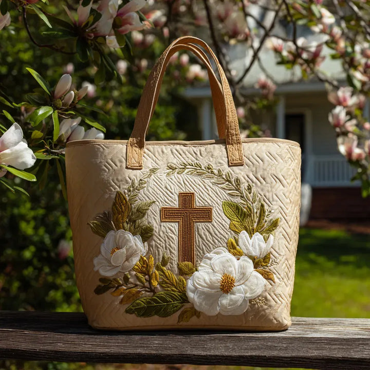 Handcrafted Tote Bag – Sacred Cross