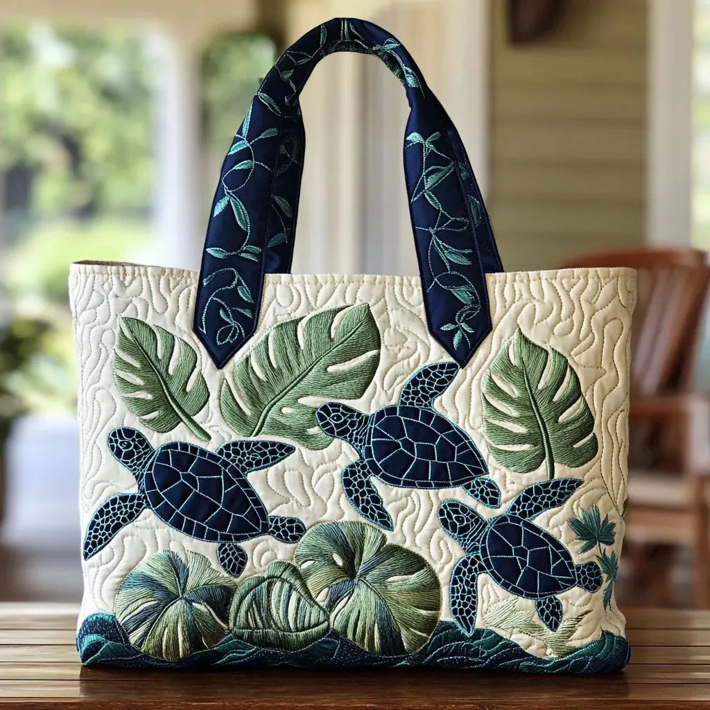 Handcrafted Tote Bag – Graceful Sea Turtle