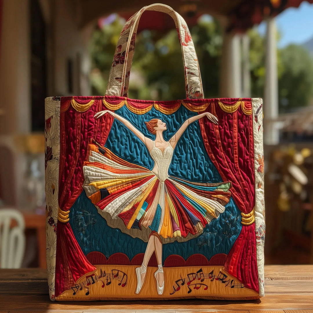 Quilted Tote Bag – Elegant Ballerina