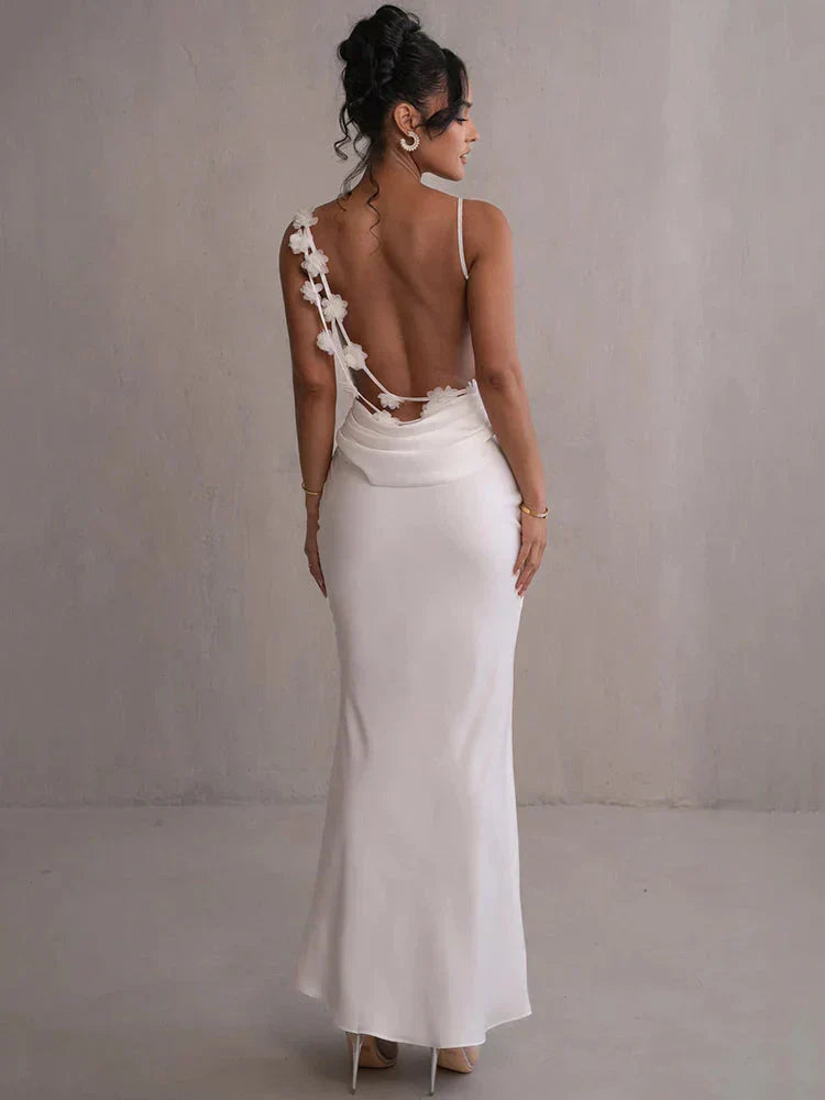 Cassiane - Satin Flower Dress