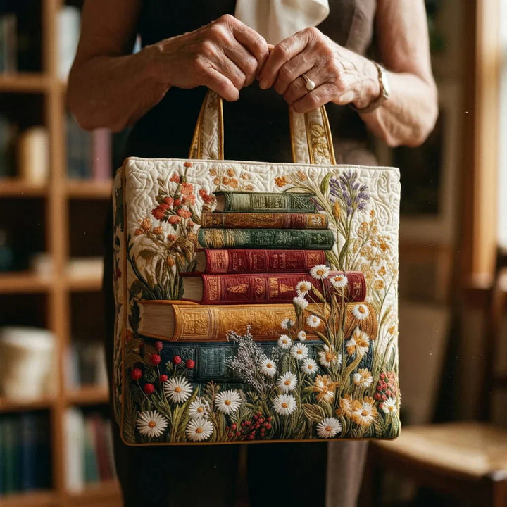 Handcrafted Quilted Tote Bag – Floral Pattern