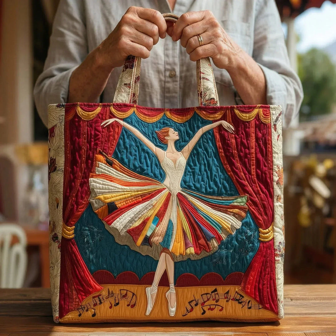 Quilted Tote Bag – Elegant Ballerina