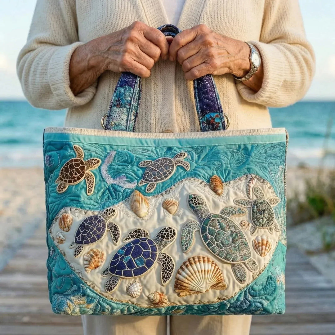 Handcrafted Tote Bag – Turtle Love