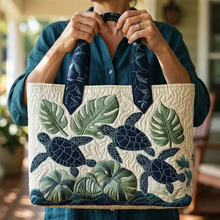 Handcrafted Tote Bag – Graceful Sea Turtle