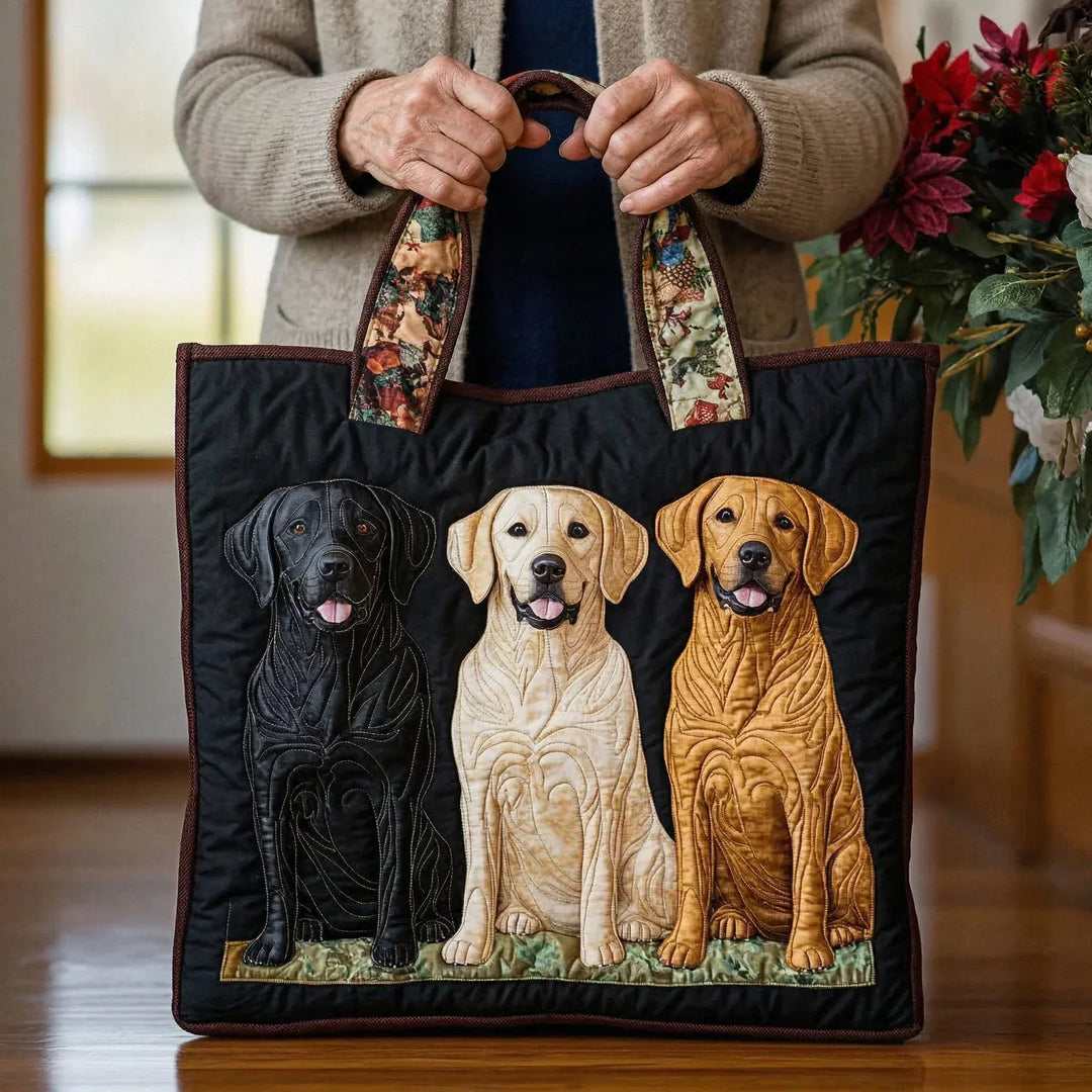 Handcrafted Tote Bag – Three Labradors