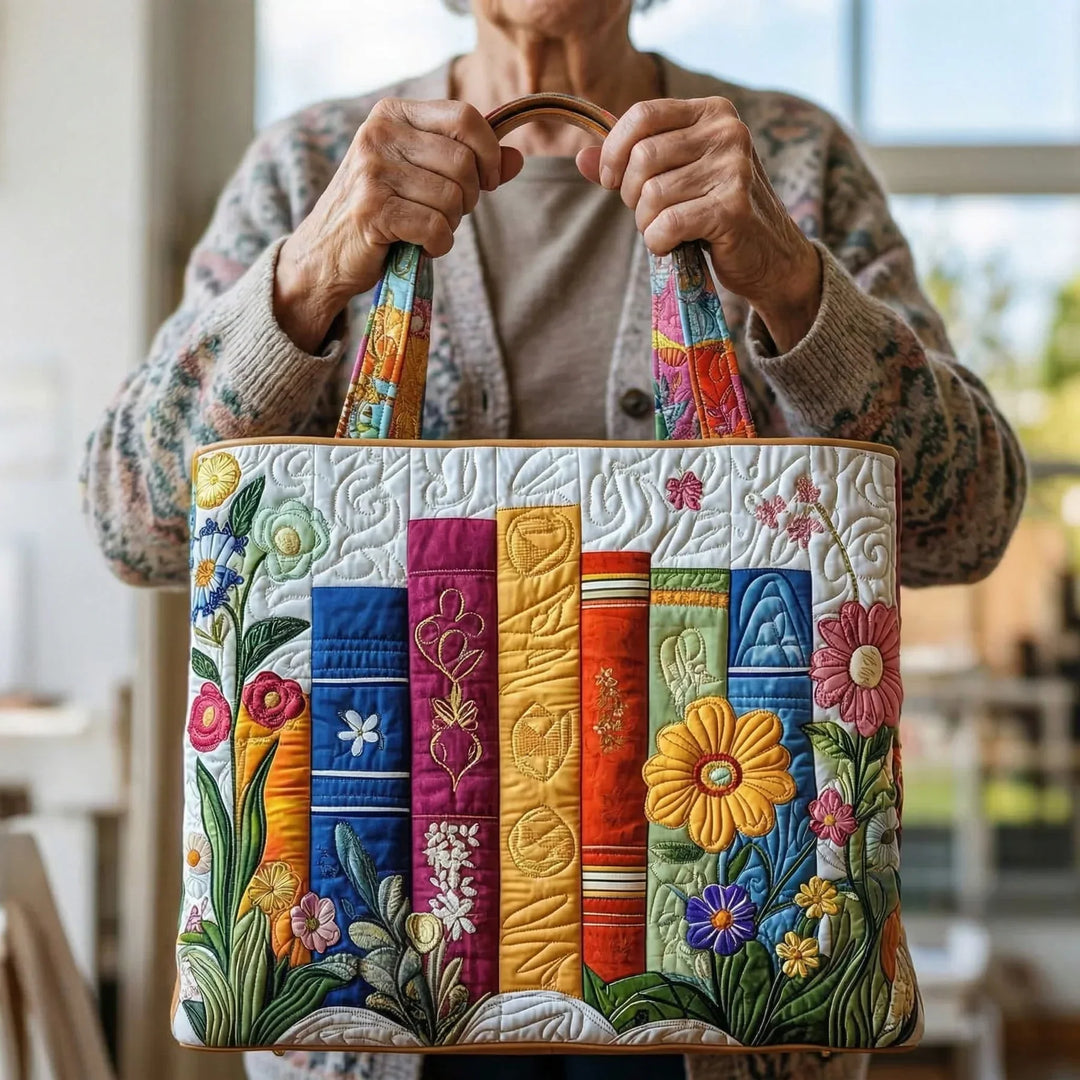 Handcrafted Tote Bag – Floral Library