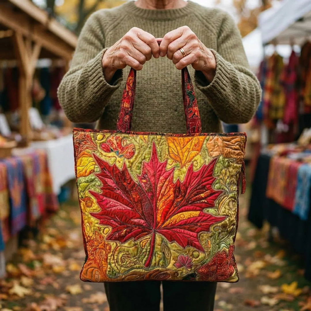 Handcrafted Tote Bag – Maple Tree at Sunset