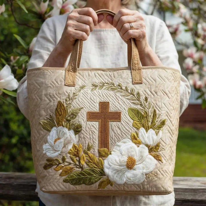 Handcrafted Tote Bag – Sacred Cross